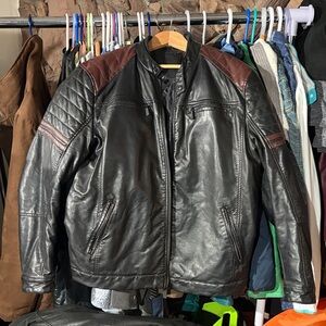 Point Zero Black and Brown Bomber Jacket